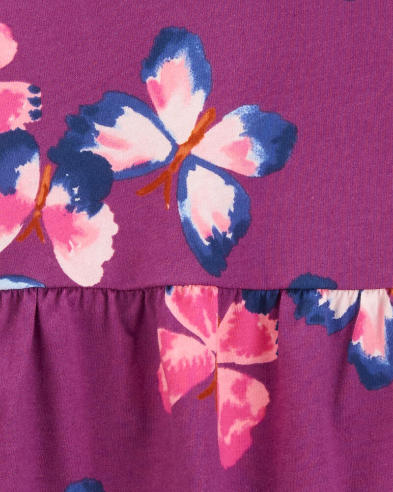 Toddler Girl Butterfly Jersey Dress, image 3 of 4 slides