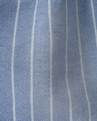 Baby Boy Striped Denim Drawstring Shorts - Medium Blue, image 3 of 4 slides