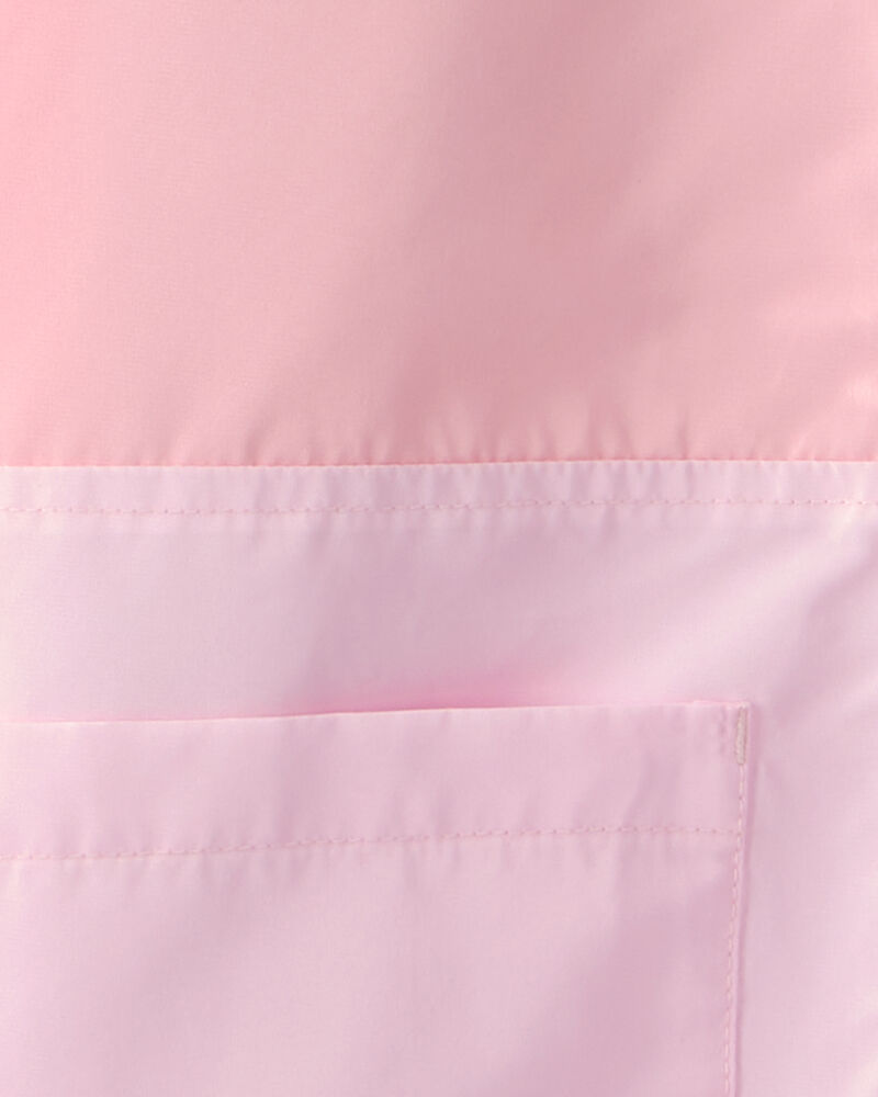 Girls Colorblock Raincoat - Pink, image 3 of 3 slides