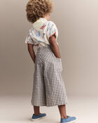 Toddler Girl Scalloped Collar Top in Baking Print - Cream, image 5 of 7 slides
