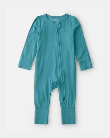 Baby PurelySoft 2-Way Zip Sleep & Play Pajamas - Blue, 