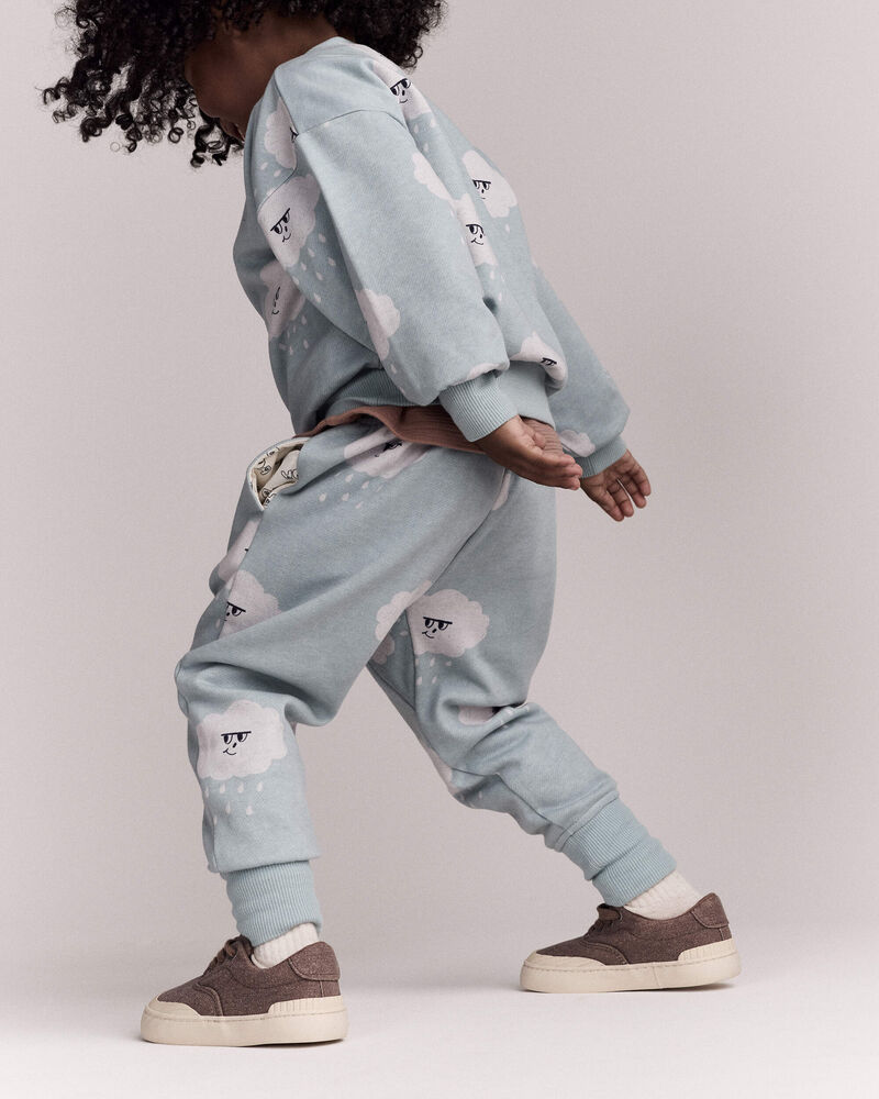 Toddler City Park&trade; Jogger Pant in Rain Cloud Print - Pale Blue, image 1 of 7 slides