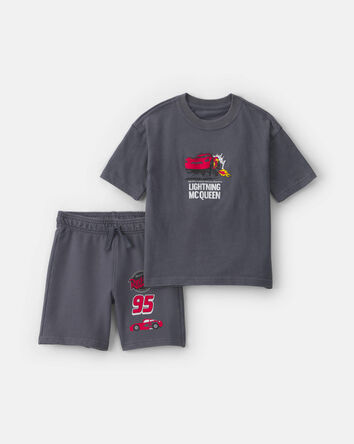 Toddler Boy 2-Piece &copy;Disney/Pixar Cars Short-Sleeve Top & Short Set - Grey, 