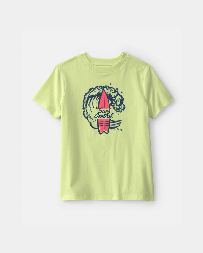 Boys 'Surf Central' Graphic Tee - Green, image 1 of 3 slides