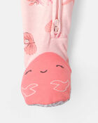Toddler Girl Shell 100% Cotton Snug Fit 1-Piece Pajama - Pink, image 2 of 4 slides