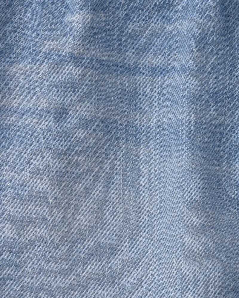 Baby Boy Denim Drawstring Shorts - Light Wash, image 3 of 4 slides