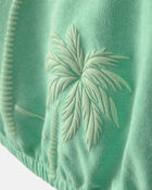 Girls Palm Tree French Terry Top - Green, image 2 of 4 slides