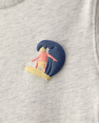 Baby Boy Surfer Graphic Tee - Grey, image 2 of 4 slides
