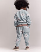 Toddler Wide-Arm Sweatshirt in Rain Cloud Print - Pale Blue, image 5 of 6 slides
