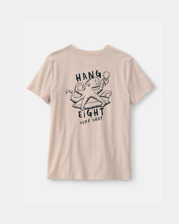 Kids Octopus Surf Graphic Tee - Tan, 