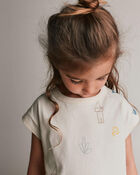 Toddler Girl Boxy Tee in Sandcastle Print - Cream, image 1 of 6 slides