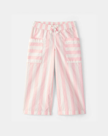 Toddler Girl Striped Pants - Pink/Ivory, 