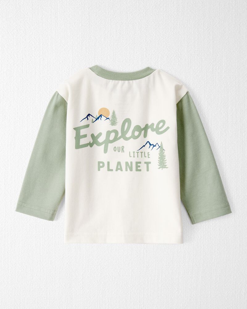 Baby Girl Organic Cotton Let's Explore Long-Sleeve Tee, image 2 of 6 slides