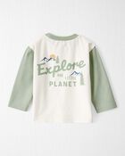 Baby Girl Organic Cotton Let's Explore Long-Sleeve Tee, image 2 of 6 slides