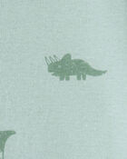Baby Dinosaur 100% Cotton Snug Fit 1-Piece Pajama - Green, image 3 of 5 slides