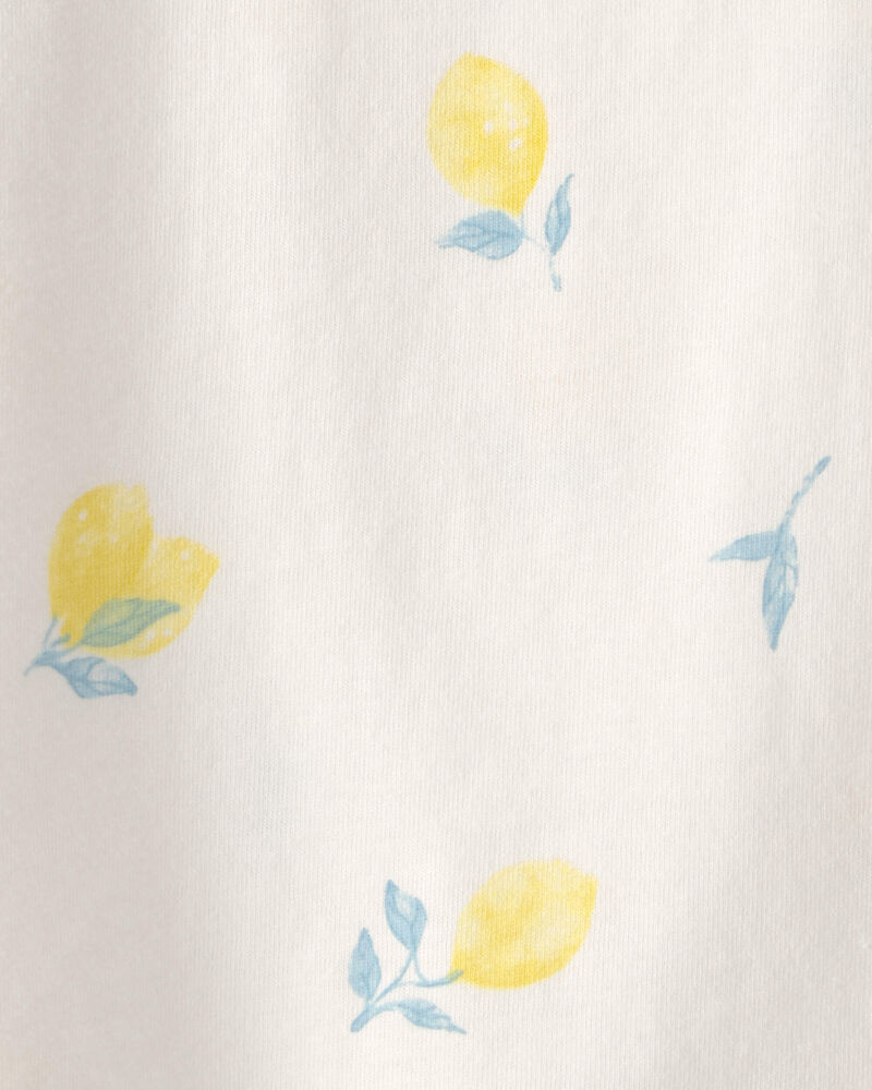 Baby Girl Lemon Relaxed Top - Cream, image 2 of 3 slides