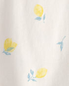 Baby Girl Lemon Relaxed Top - Cream, image 2 of 3 slides