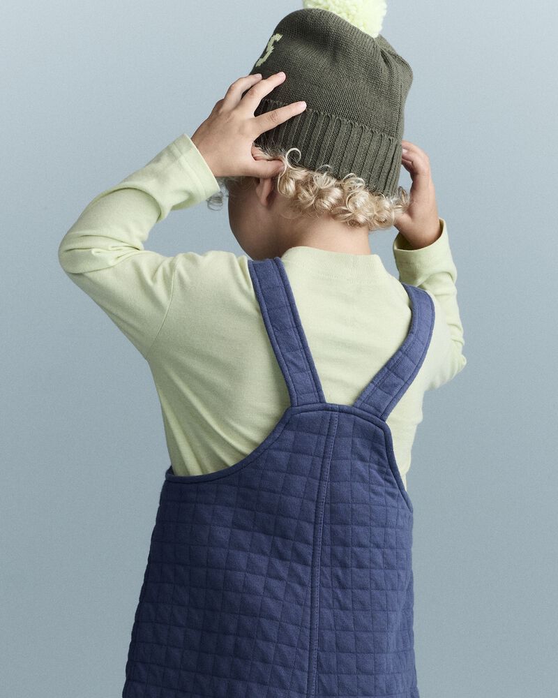 Toddler Apr&egrave;s Pom Pom Beanie - Olive, image 5 of 7 slides