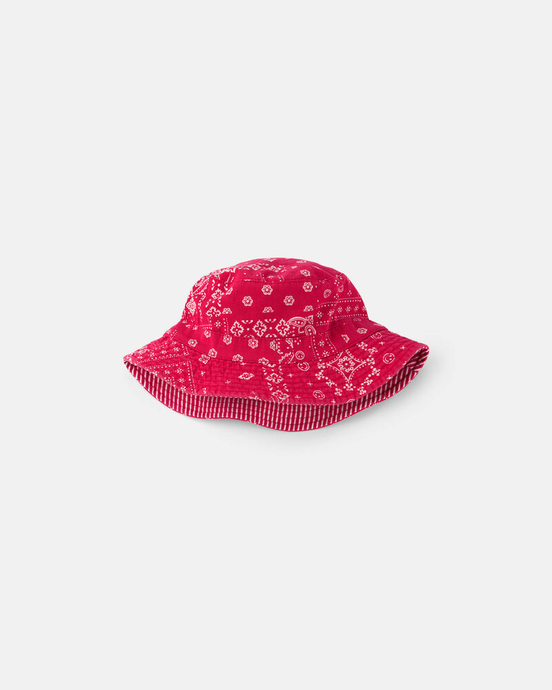 Toddler Bandana Bucket Hat - Red, image 2 of 3 slides