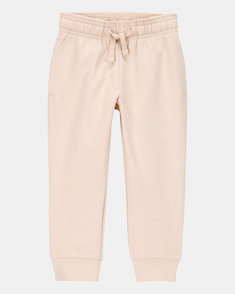 Toddler Boy Pull-On Drawstring Joggers - Khaki, image 1 of 6 slides