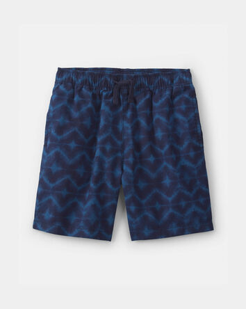 Boys Shibori Twill Cargo Shorts - Blue, 