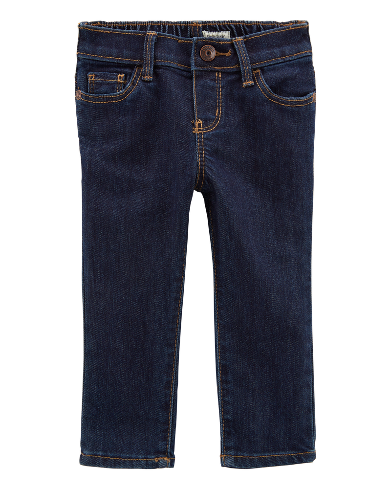 Baby Girl Dark Wash Super Skinny-Leg Jeans, image 1 of 4 slides