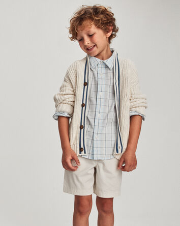 Boys Solid Easter Pull-On Fashion Shorts - Ivory, 
