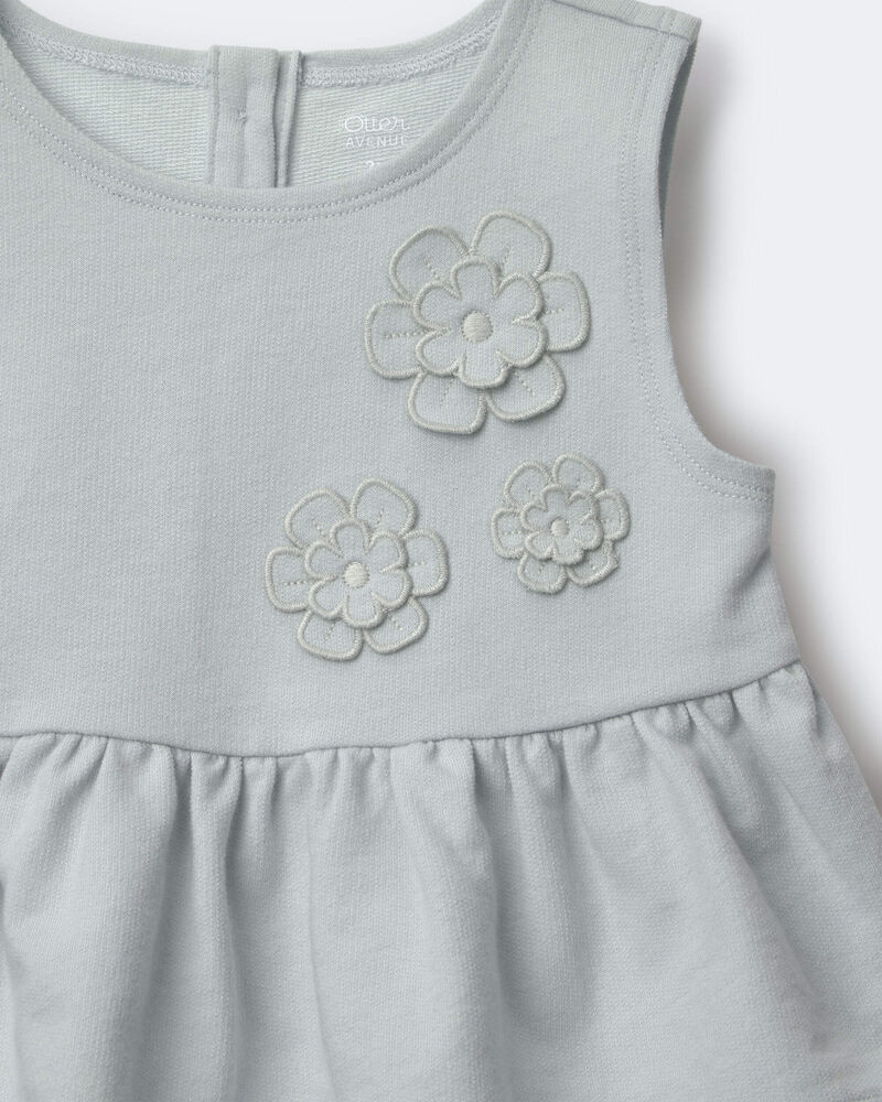 Toddler Girl Peplum Top in Floral Print - Light Blue, image 6 of 6 slides