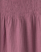 Girls Organic Cotton Smocked Gauze Dress, image 4 of 5 slides