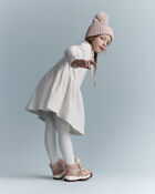 Toddler Girl Turtleneck Sweater Dress - Cream, image 1 of 6 slides