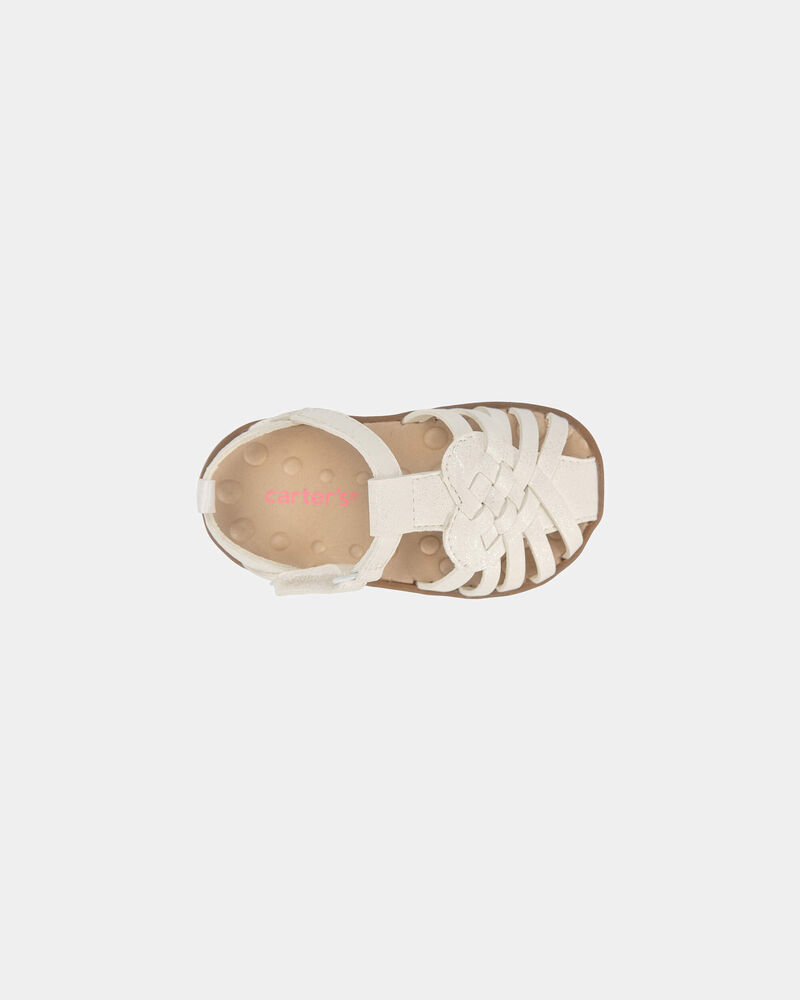 Baby Girl Every Step&reg; First Walker Sandals - White, image 4 of 6 slides
