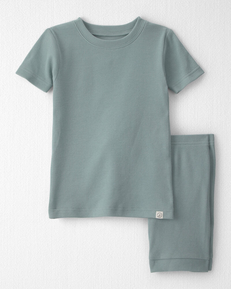Toddler 2-Piece Organic Cotton Ribbed Pajamas, image 1 of 4 slides
