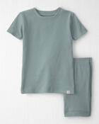 Toddler 2-Piece Organic Cotton Ribbed Pajamas, image 1 of 4 slides