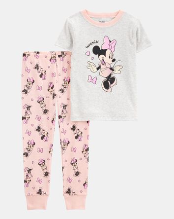 Toddler Girl Minnie Mouse Snug Fit Cotton 2-Piece Pajamas, 