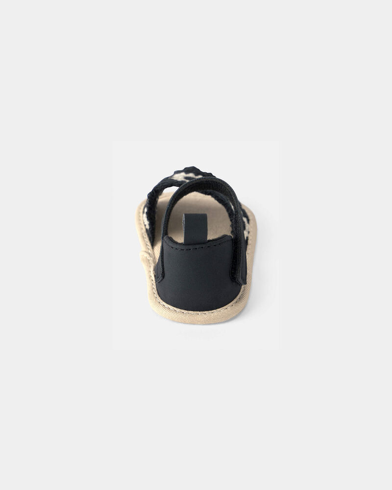 Baby Girl Crochet Sandals - Black, image 3 of 6 slides