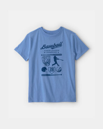 Boys Baseball Champions Graphic Tee - Blue, 