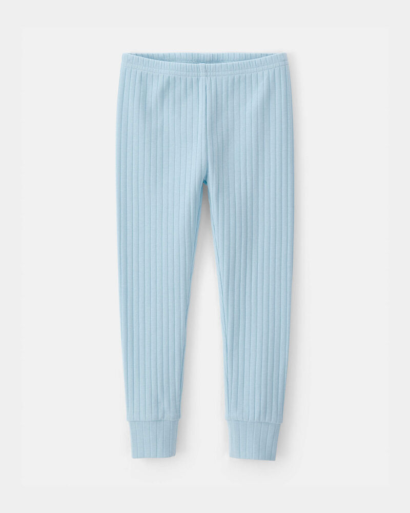 Baby Boy Rib Snug Fit 2-Piece Pajama Set - Blue, image 3 of 5 slides