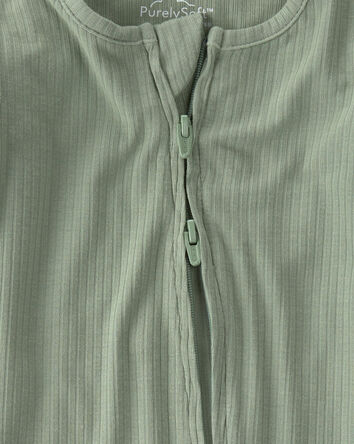 Baby 2-Way Zip PurelySoft Sleep & Play Pajama - Green, 