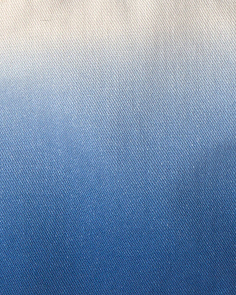 Toddler Girl Ombre Twill Shorts - Blue/Ivory, image 3 of 4 slides