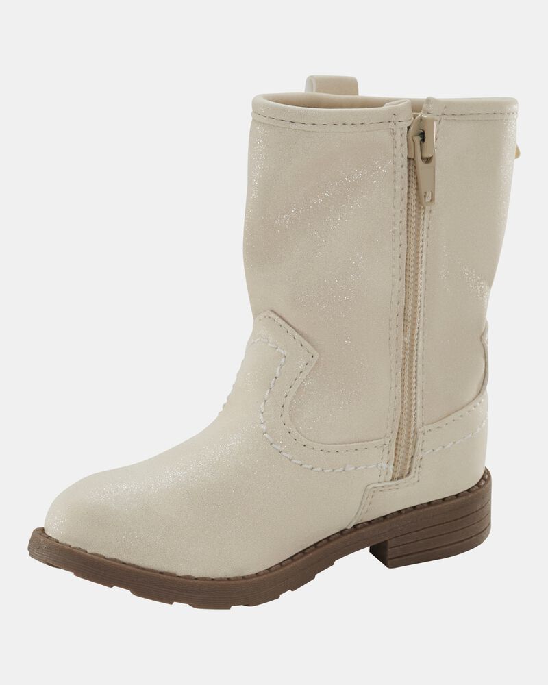 Toddler Cowgirl Boots - White, image 7 of 7 slides