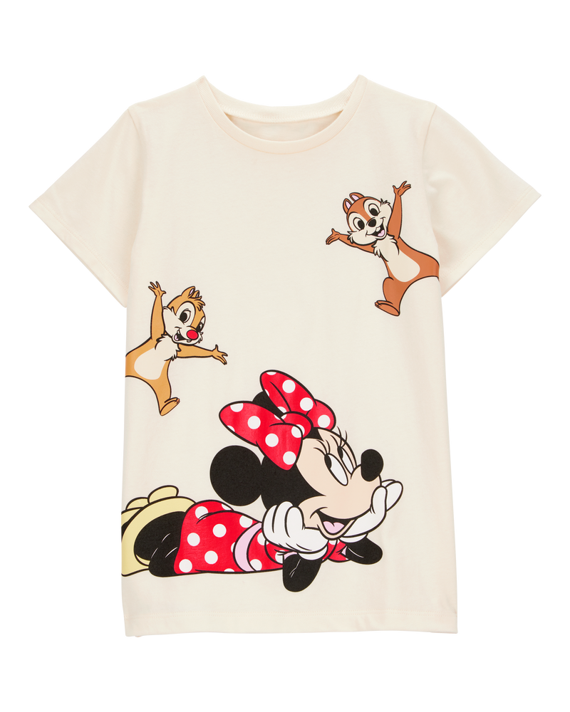 Girls Disney&copy; Minnie Mouse Short-Sleeve Graphic Tee - Cream, image 1 of 2 slides