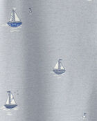 Baby Organic Cotton Sleep & Play Pajama in Sail Away, image 4 of 5 slides