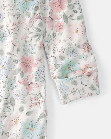 Baby Girl Butterfly Garden 2-Way Zip PurelySoft Footie Sleep & Play Pajama, 