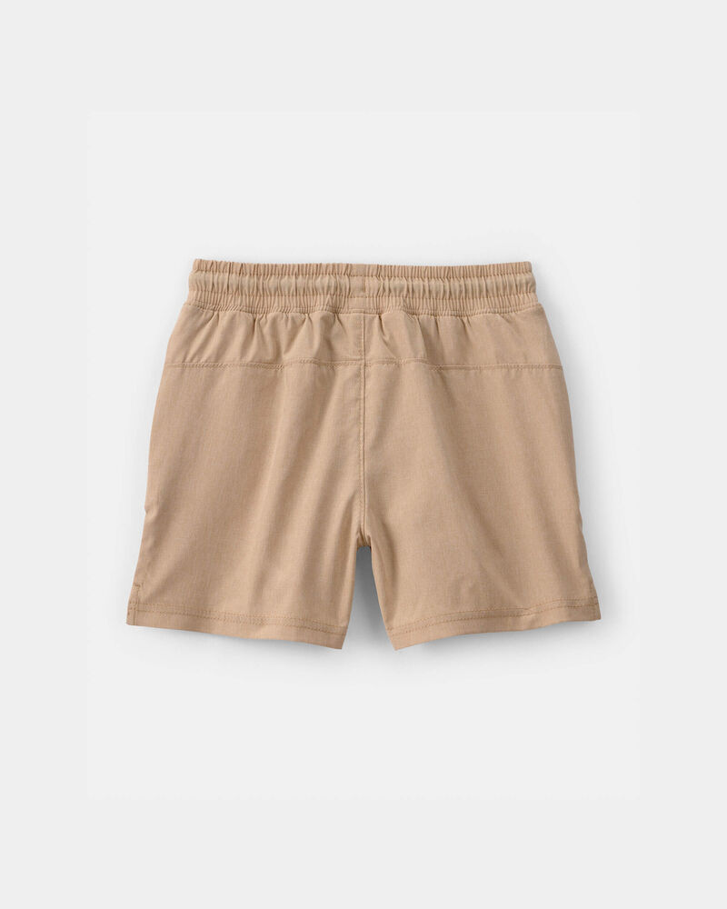 Boys Pull-On Active Shorts - Brown, image 2 of 4 slides