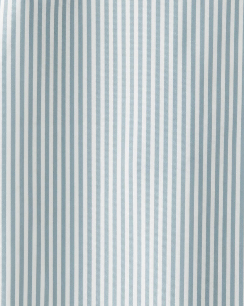 Baby Boy Recycled Long-Sleeve Rashguard Swimsuit in Stripes, image 4 of 5 slides