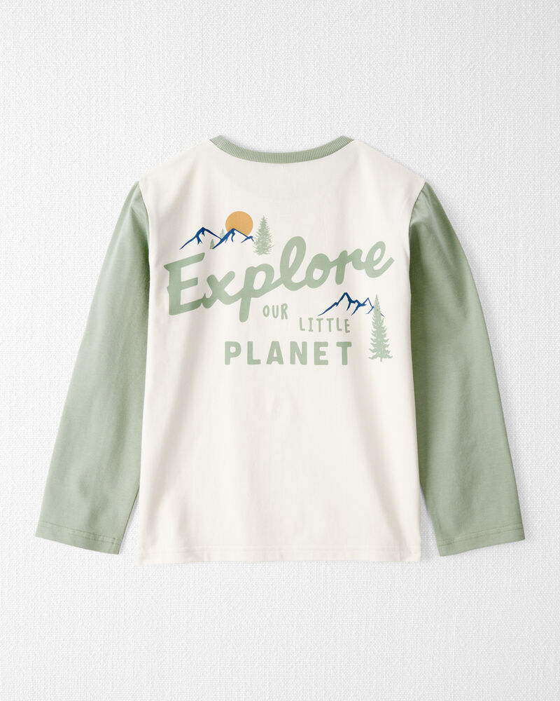Kid Organic Cotton Let's Explore Long-Sleeve Tee, image 2 of 5 slides