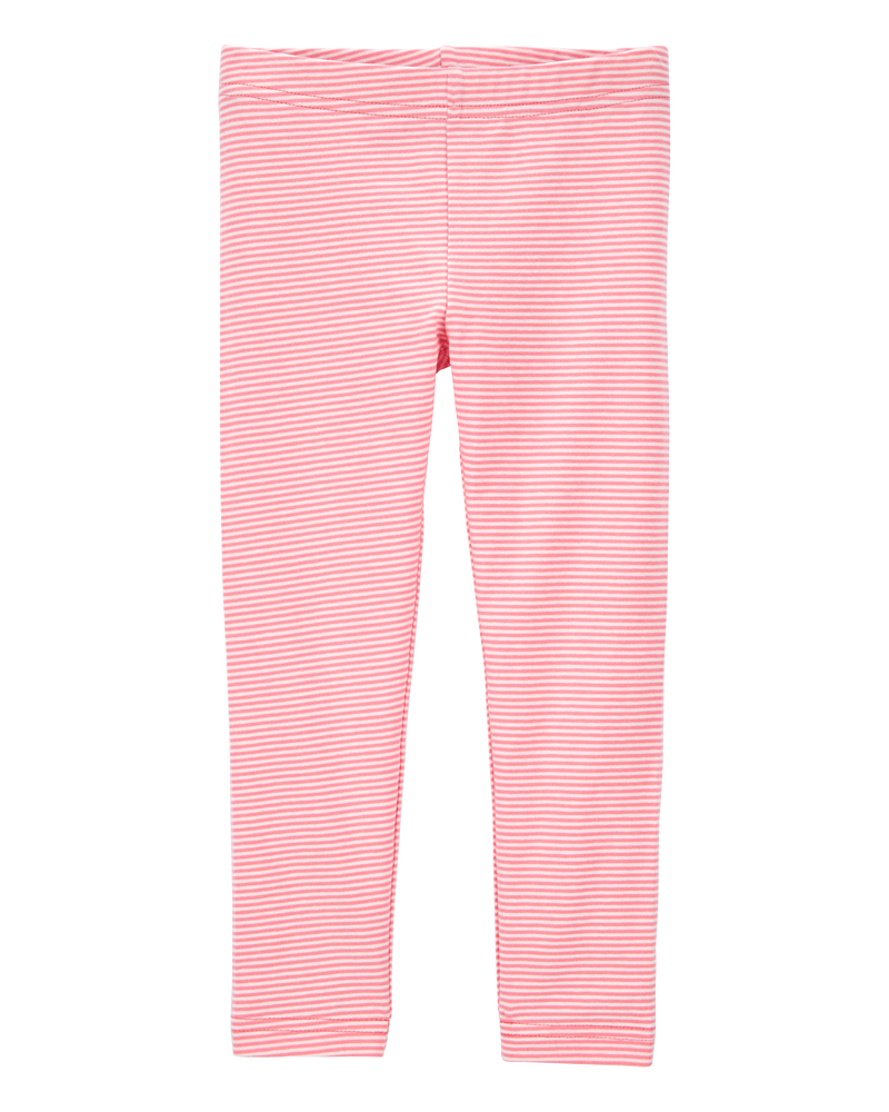 Baby Girl Cotton Striped Stretch Leggings, image 1 of 3 slides