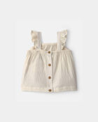 Baby Girl 2-Piece Floral Top & Short Set - Black/Ivory, image 2 of 4 slides