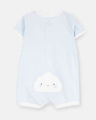 Baby Boy Cloud Romper - Blue, image 4 of 5 slides