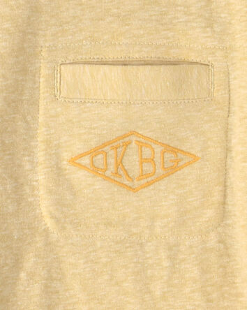 Kid OshKosh Logo Embroidered Pocket Graphic Tee - Yellow, 